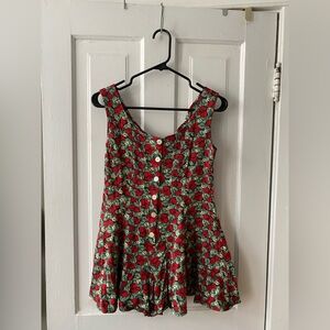 Women’s vintage strawberry romper